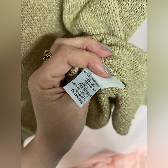 Vintage CPM Collection metallic sweater with beading and faux fur details. - Picture 6 of 10